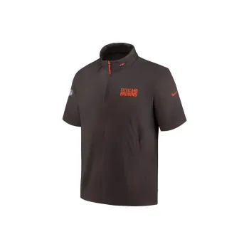 Nike Cleveland S Sideline Coach Men's Nike Nfl 1/2 Zip Short Sleeve Hooded Jacket