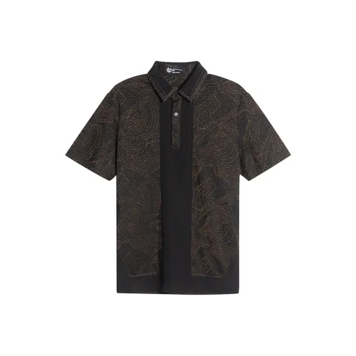 ANDREW MACKENZIE T Shirt Men's Black Orange