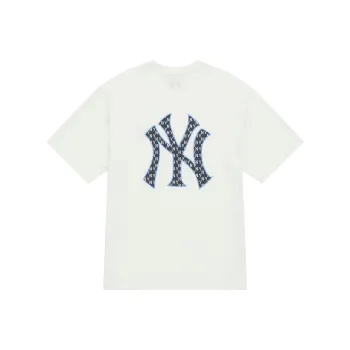 MLB MONOGRAM Reading Collection T Shirts Unisex Ivory