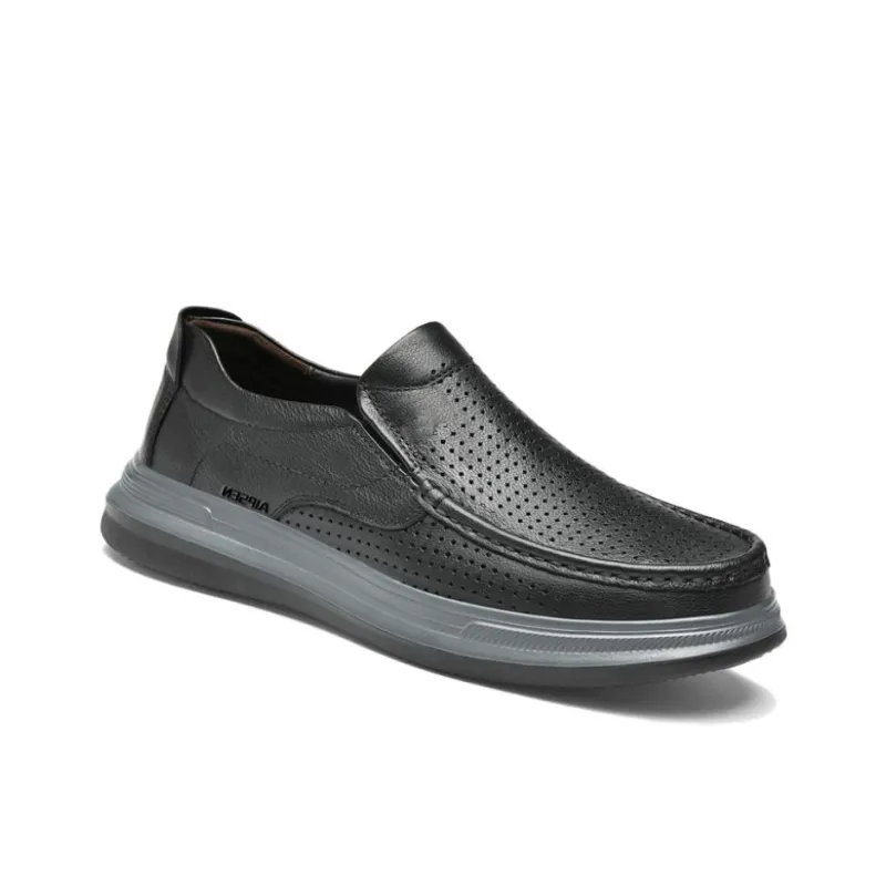 AIPSEN Casual Shoes Men's Black Gray Color Cut Out-1