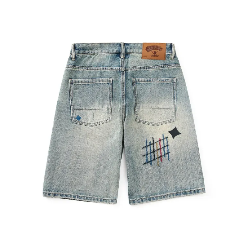 SANTASTIC Denim Shorts Men's Nostalgic Blue-1