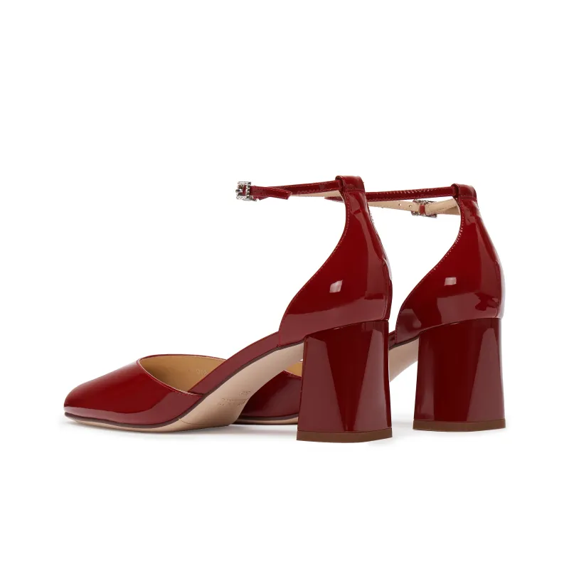 Staccato Chunky Heel Pointed Toe Shiny High Heels 6cm Women's-2