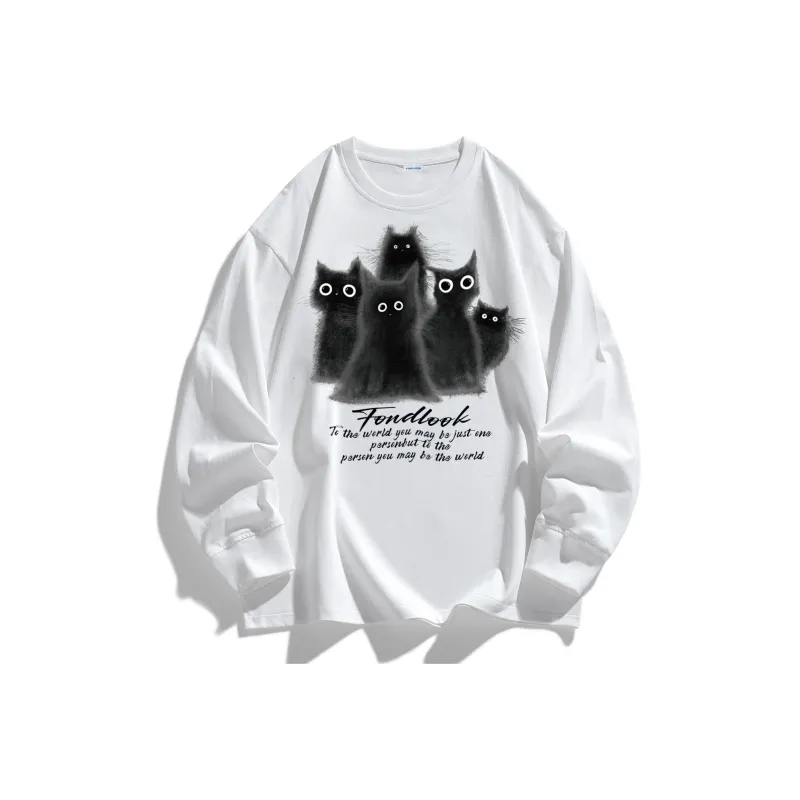 FONDLOOK Long-Sleeved T-Shirts Unisex-4