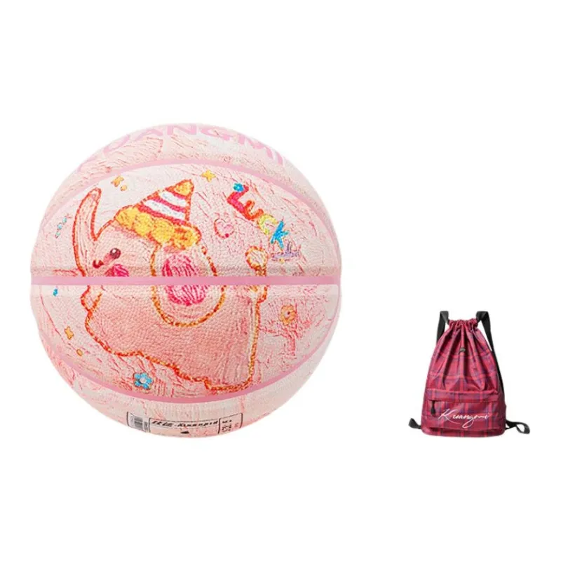 Kuangmi KMBB580 PU Basketball Pink Size 4 5 Size Street Training Kids'-21
