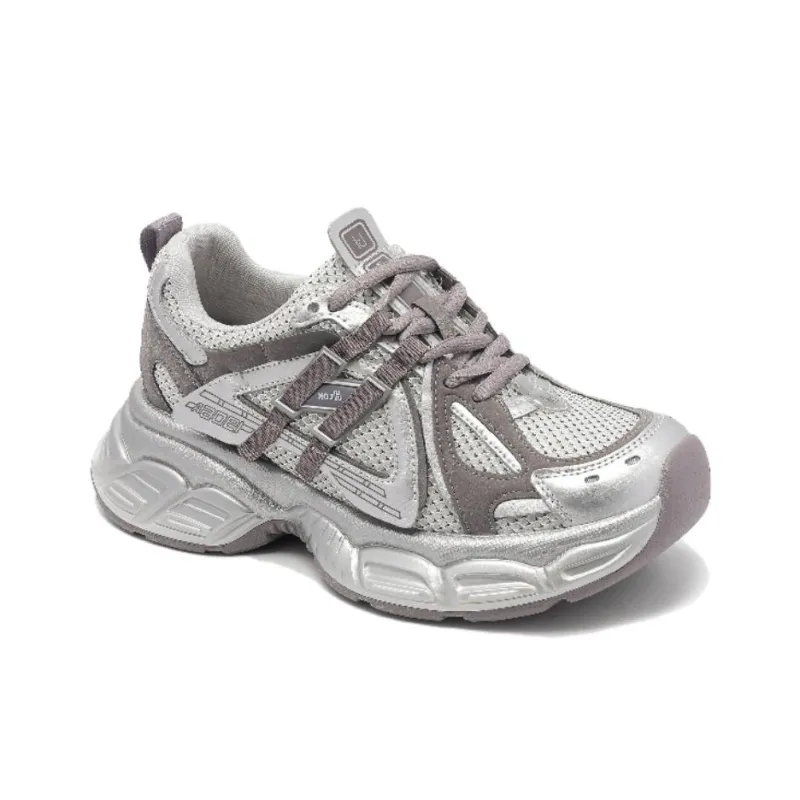 BAFFN Slip-Resistant Lightweight Height Increasing Low-Top Chunky Sneakers Women's Wisteria Purple-1