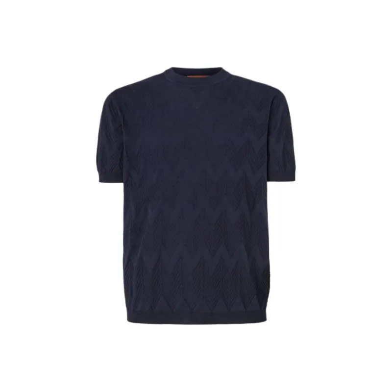 MISSONI Zigzag Knit Short Sleeved T Shirt-0