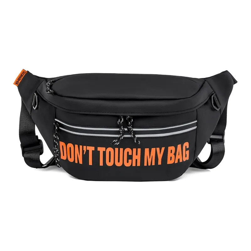 Deli Bear Laminating Material Crossbody Bag Unisex White/Orange/Black-4