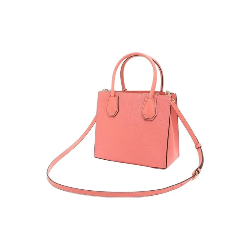MICHAEL KORS Mercer Litchi Grain Leather One Shoulder Handbags Women's Grapefruit-2