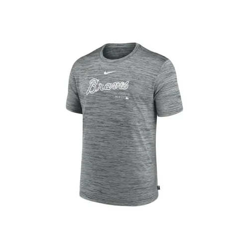Nike Atlanta Braves Authentic Collection Practice Velocity T-Shirt Men's Gray