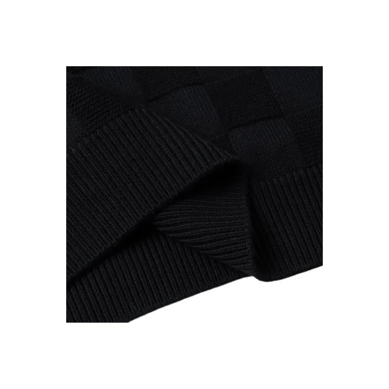 LOUIS VUITTON Embellished Wool Damier Pullover-3