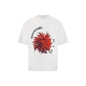 Ferragamo Maxi Print Detailed Short Sleeved T Shirt