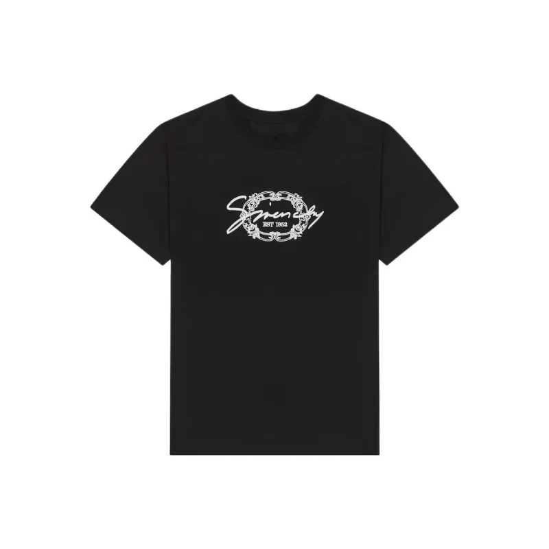 Givenchy Medallion Embroidered Crewneck T Shirt-0