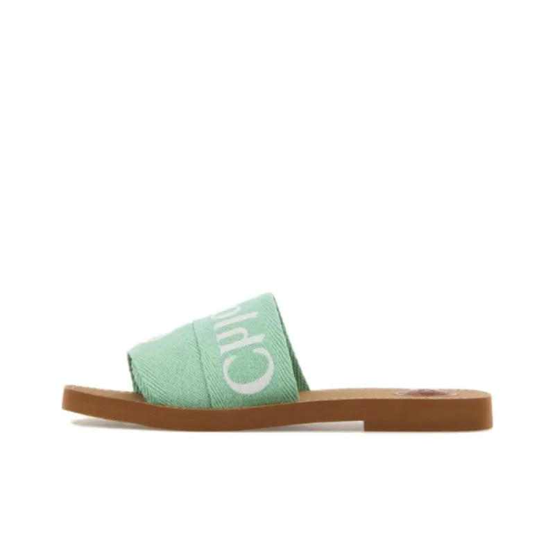 Chloe Woody Slide Slippers Women's Green-0