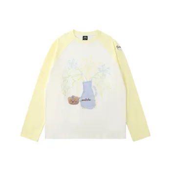 LAMLICKA T Shirt Unisex White Yellow