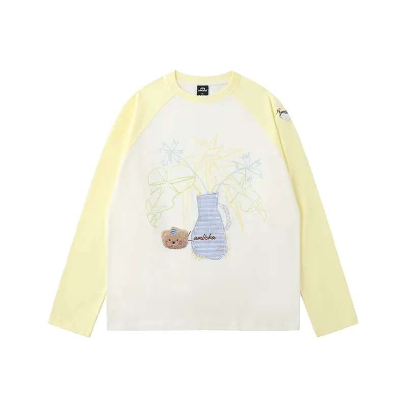LAMLICKA T-Shirt Unisex White Yellow-0
