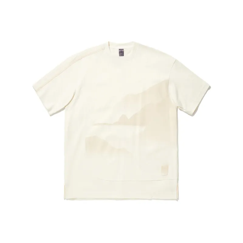 LiNing x CHENGLONG LIANMINGKUAN Drop Shoulder Sleeve T Shirt Men's Papyrus White-0