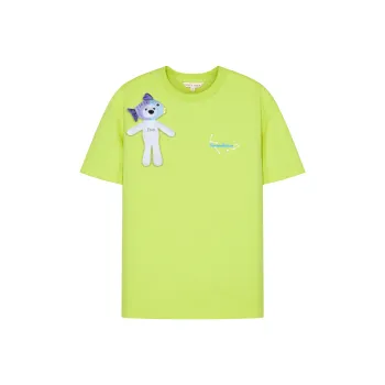 NOISY TEDDY Short Sleeved T Shirts Green Unisex