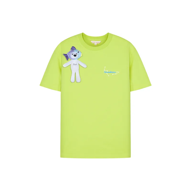 NOISY TEDDY Short Sleeved T Shirts Green Unisex-0