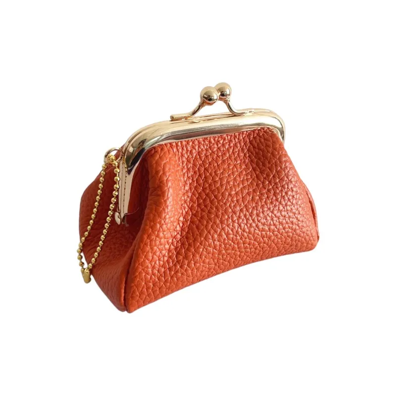 Tong Tong Rabbit Top Grain Cow Leather Coin Purse Women's Black/Ecru/Khaki/Earth Yellow/Yellow/Orange-6