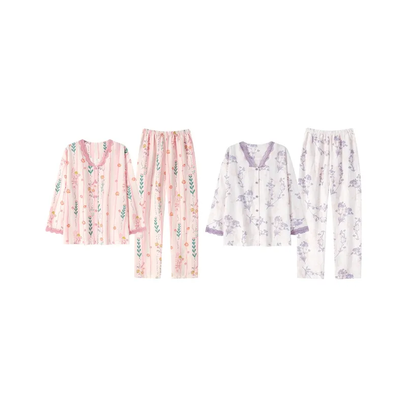 Herbal Primer Pajama Set Women's Combo Set-46