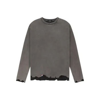 WE11DONE FW24 T Shirt Unisex Charcoal Gray