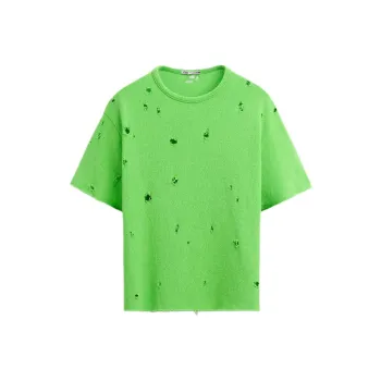 ZARA T Shirts Men Apple Green