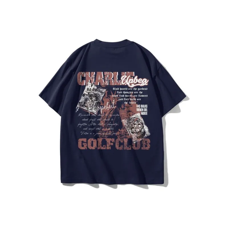 CHARLIE GOLF T-Shirt Unisex Navy Blue-0