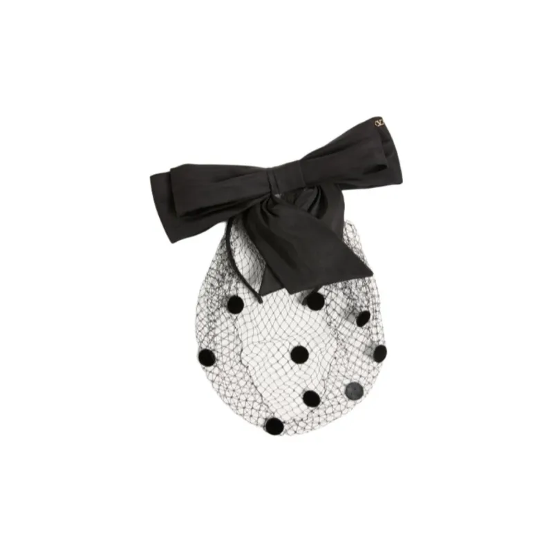 Valentino Viscose, Velvet, Silk, Metal Hair Accessories Women's Black-1