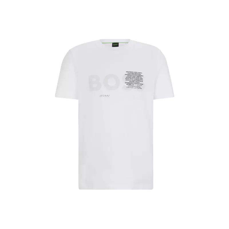 HUGO BOSS Logo Printed Crewneck T Shirt-0