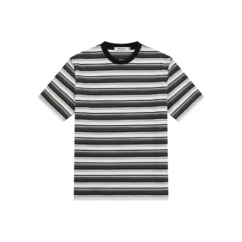 OPICLOTH T-Shirt Unisex Black White Stripes