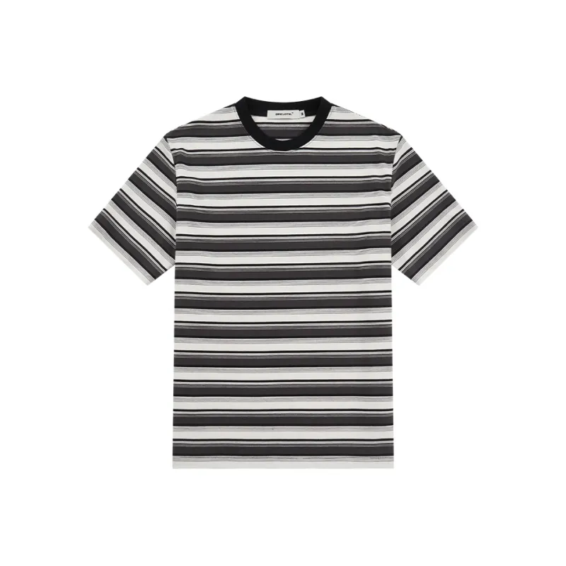 OPICLOTH T-Shirt Unisex Black White Stripes-0