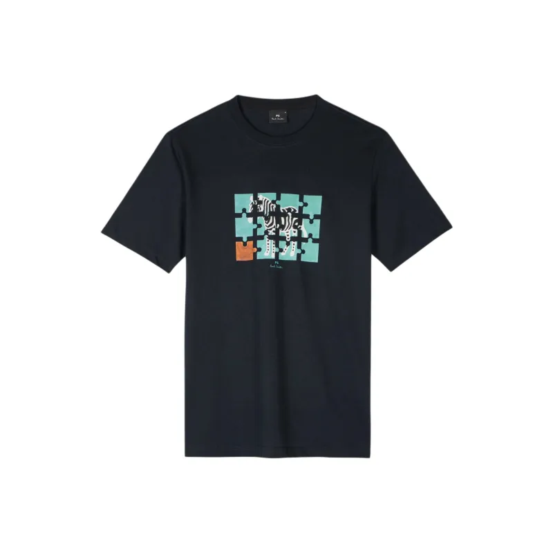 Ps Paul Smith Zebra Jigsaw Print T Shirt-0