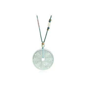 JIAOSHIYU Serpentine Jade Necklaces Unisex