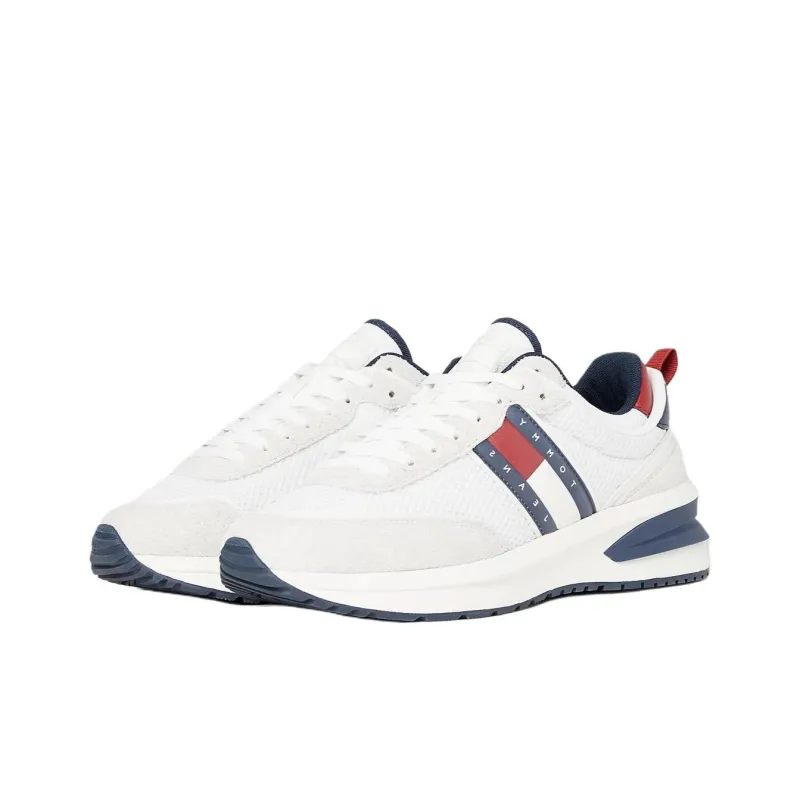 Tommy Hilfiger Low Top Casual Shoes Men's White Blue Red-2