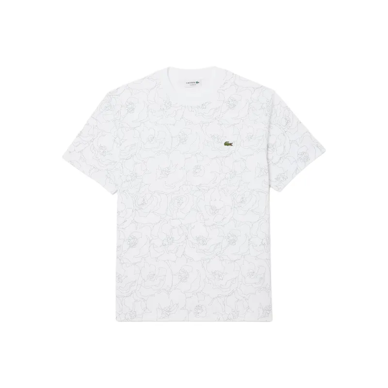 LACOSTE Floral print Cotton T shirt-0