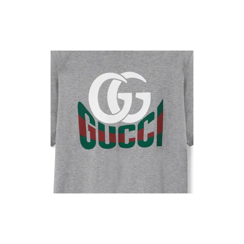 GUCCI Logo Printed Crewneck T Shirt-4