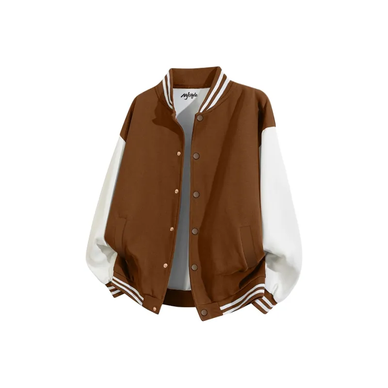 MJ STYLE Long Sleeved Baseball Jacket Unisex-12