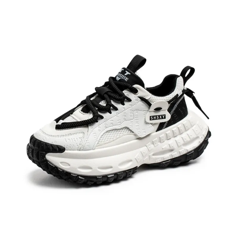 Kuding Cushioned Slip Resistant Abrasion Resistant Breathable Low Top Chunky Sneakers Men's-8