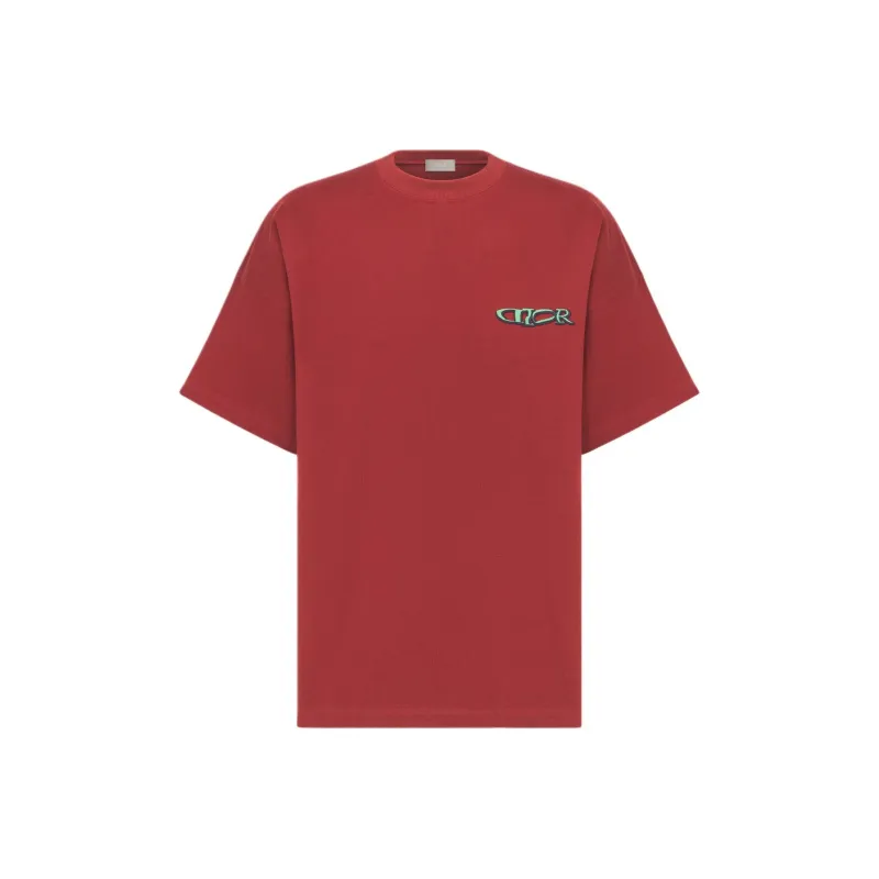 DIOR T Shirts Men Burgundy-0