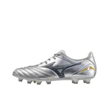 Mizuno Morelia Neo IV Pro Soccer Shoes Unisex Silver Gold