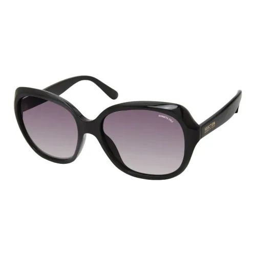 KENNETH COLE Irregular Shape Sunglasses Women's Black