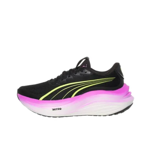 PUMA MagMax NITRO™ Anti Slip Wear Resistant Low Top Running Shoes Women's Black Purple Green