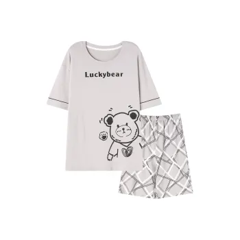 Lan Miao Pajama Set Men's Gray White