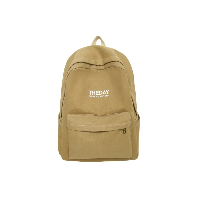 GEERDUN Canvas Backpack Regular Unisex Black/Pink/Khaki/Blue-6