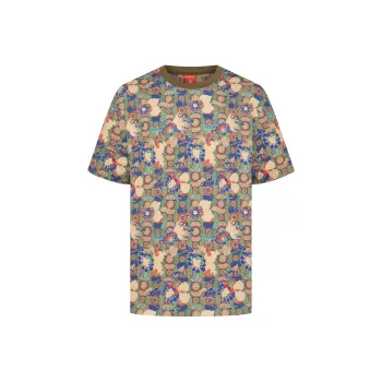 Biyin Leufen The Forbidden City Palace Culture Collaborative Collection T Shirt Men's Purple Blue