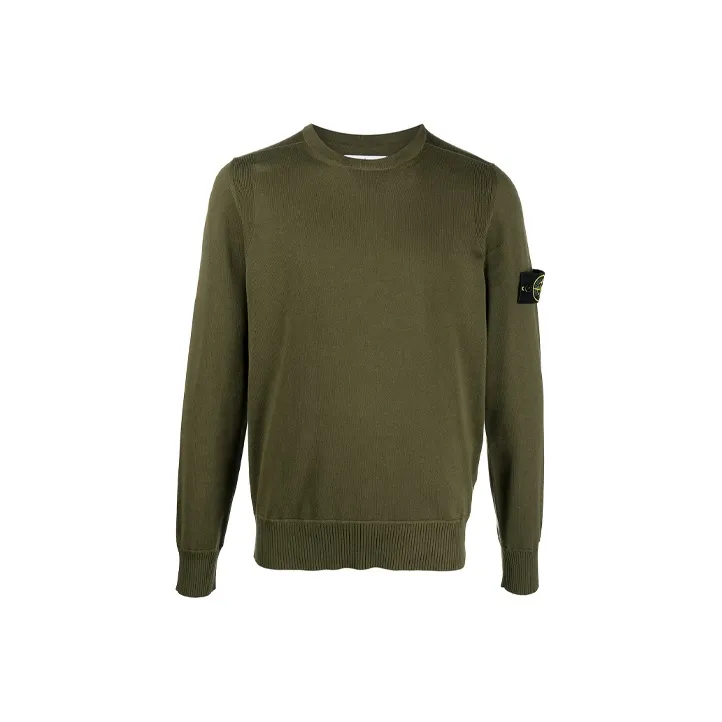 STONE ISLAND Sweatshirts Men Olive Green-0