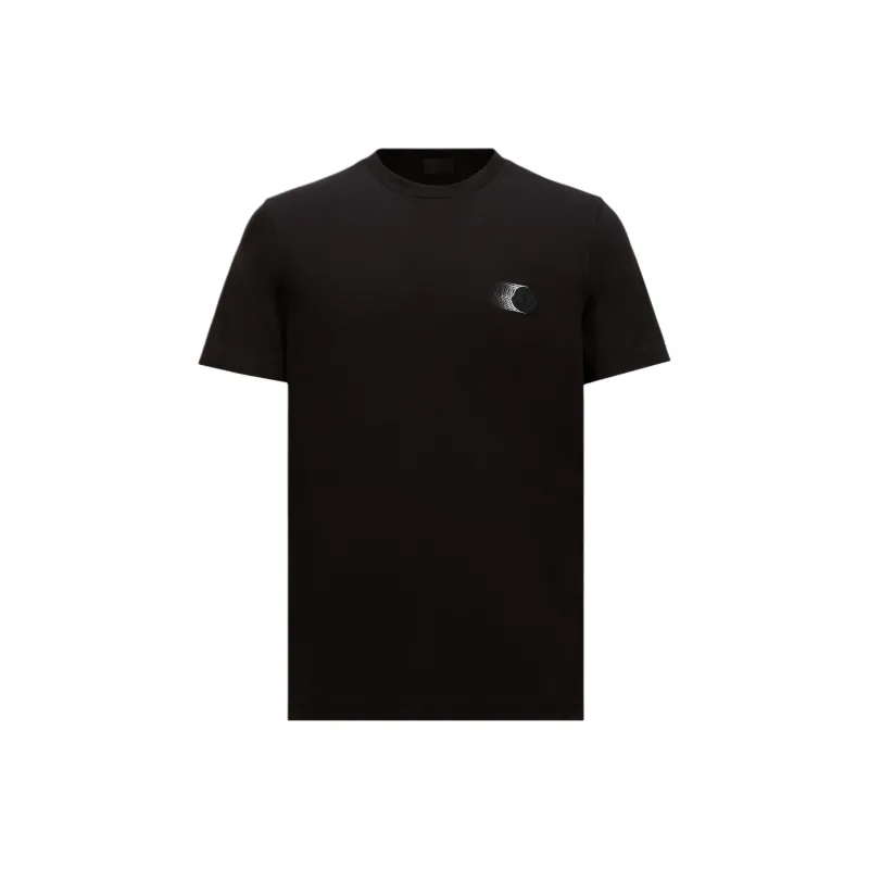 Moncler Faded Logo Motif Crewneck T Shirt-0