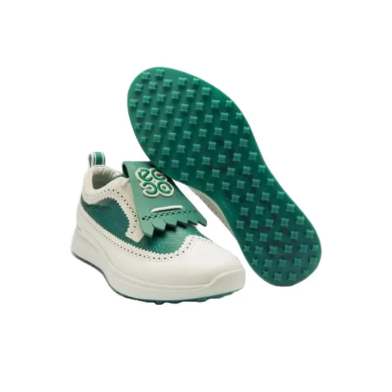 Ecco Golf S Casual Collection Low Top Golf Shoes Men's White Green-2