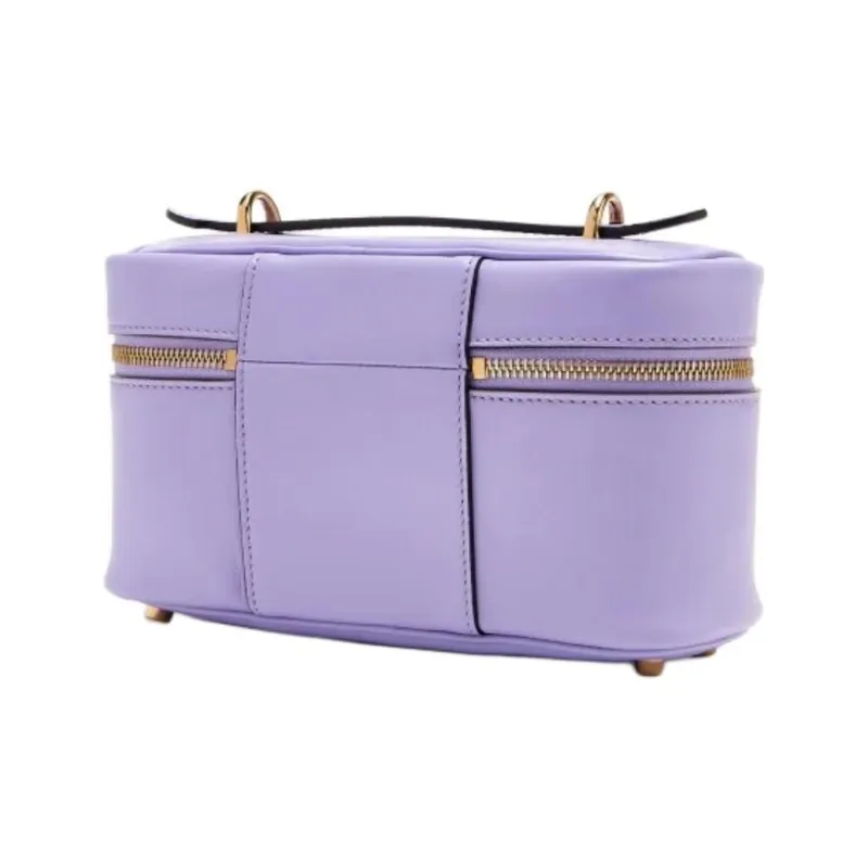FANSIZHE Leather One Shoulder Handbags Women's Purple-1