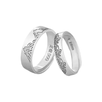Silver Arashi Sterling Silver Ring 999 Fine Silver Unisex